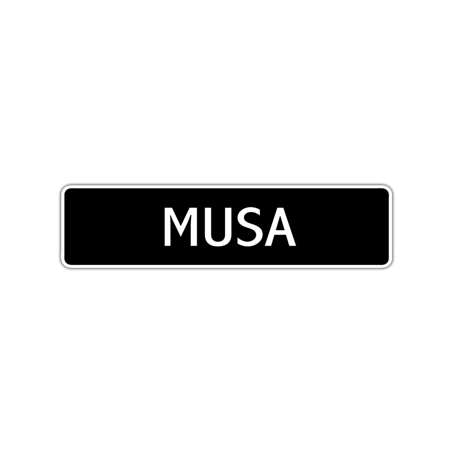 Musa Street Sign Children Name Room Plate