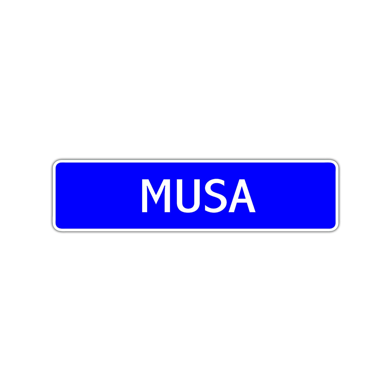 Musa Street Sign Children Name Room Plate