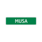 Musa Street Sign Children Name Room Plate