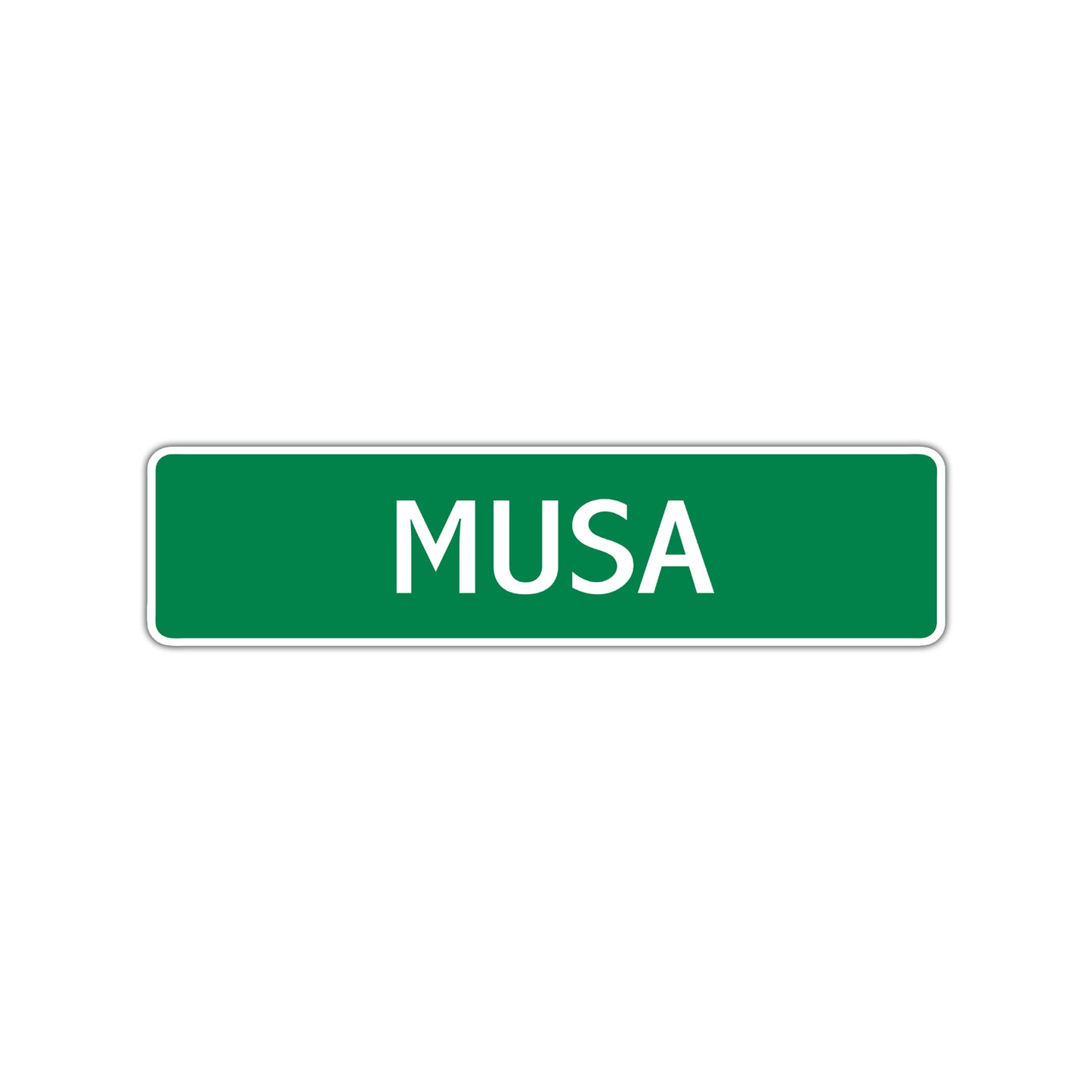 Musa Street Sign Children Name Room Plate