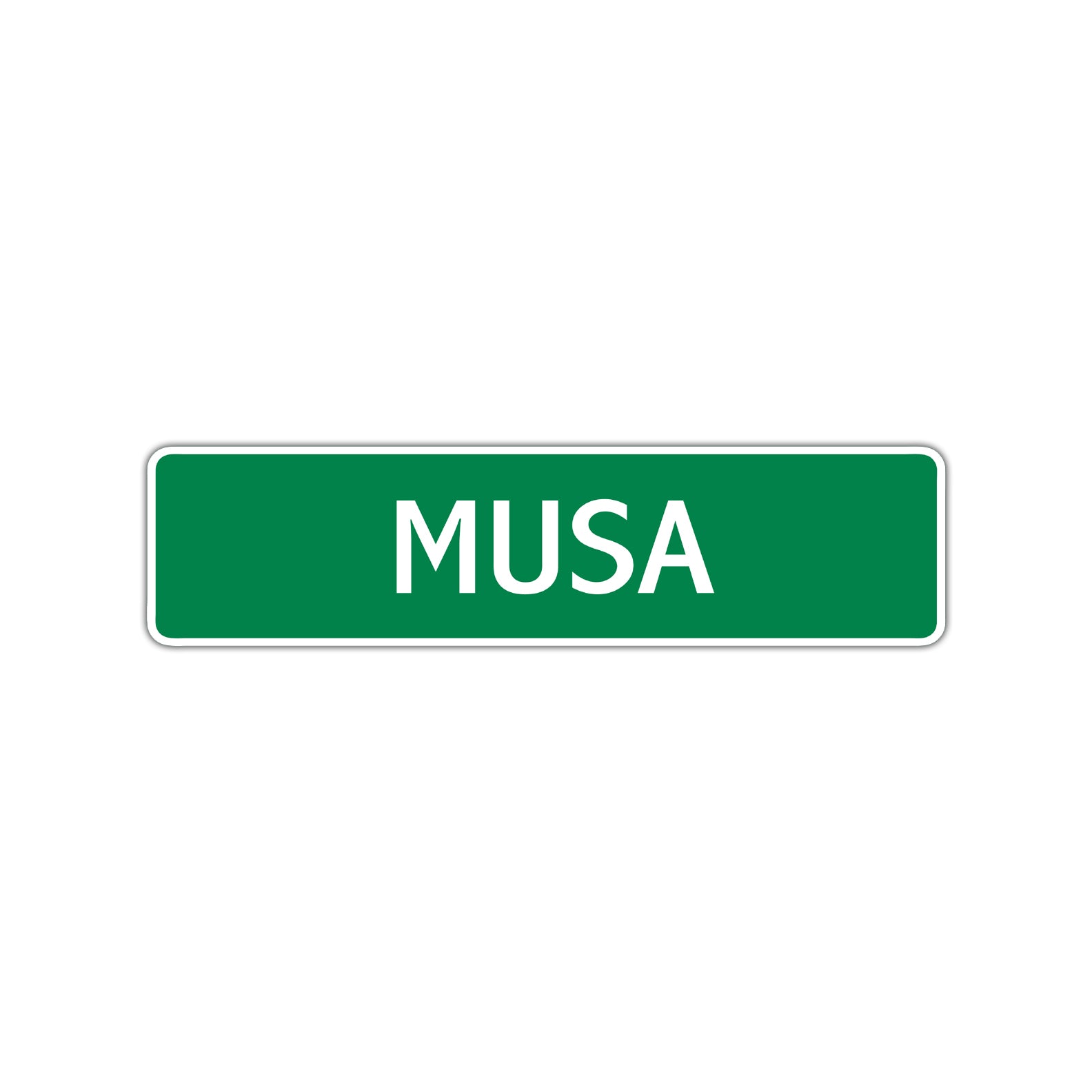 Musa Street Sign Children Name Room Plate