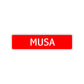 Musa Street Sign Children Name Room Plate