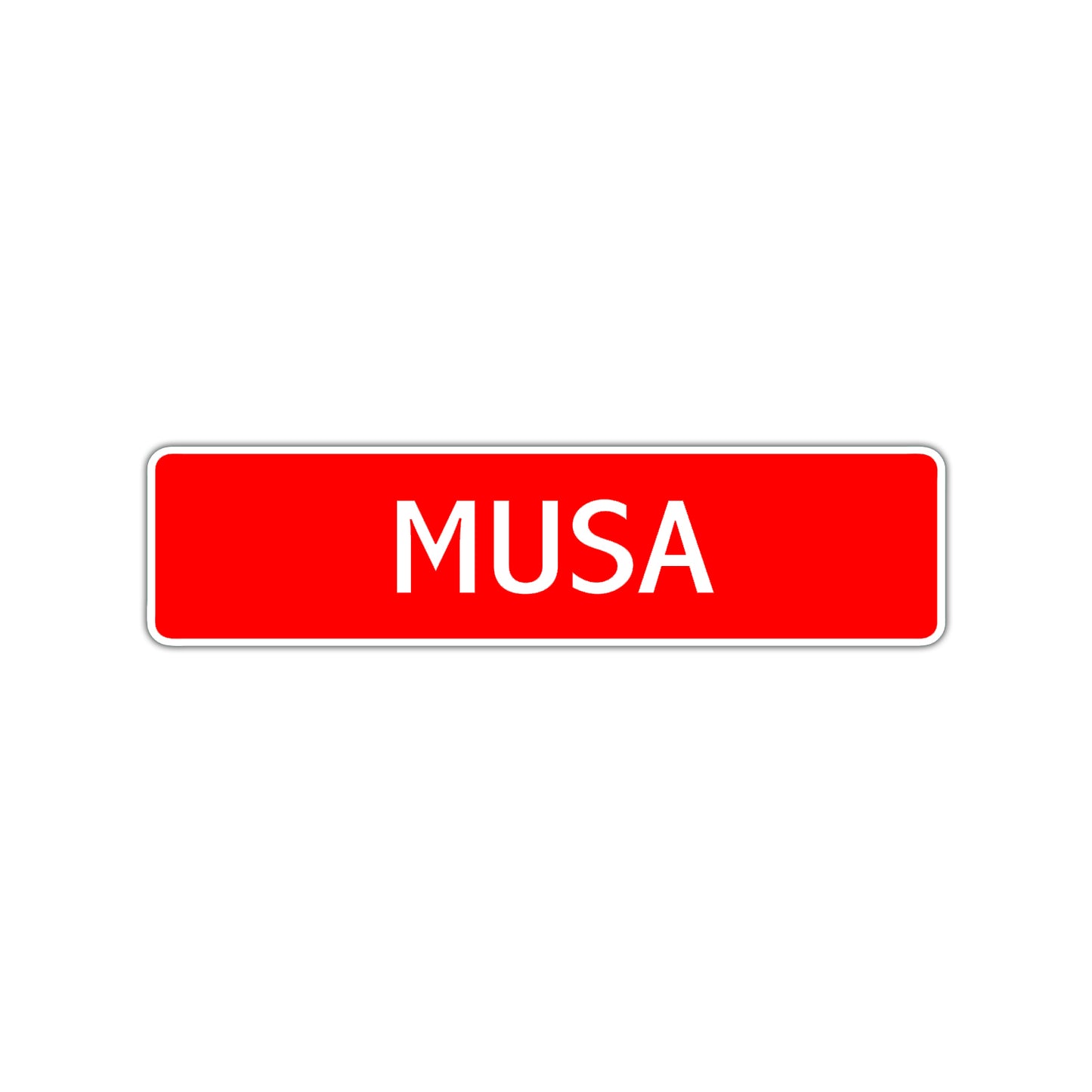 Musa Street Sign Children Name Room Plate