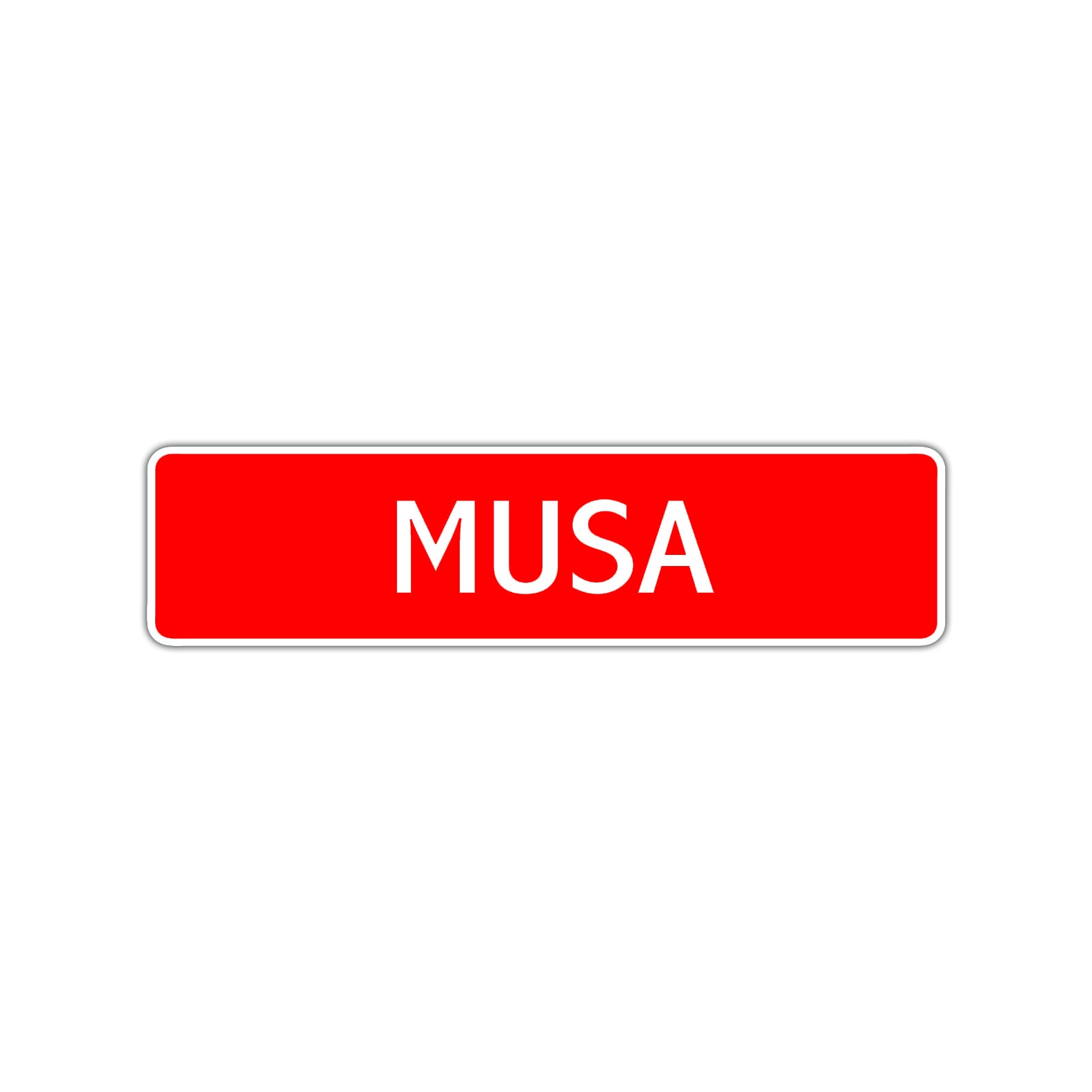 Musa Street Sign Children Name Room Plate