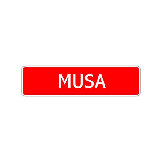 Musa Street Sign Children Name Room Plate