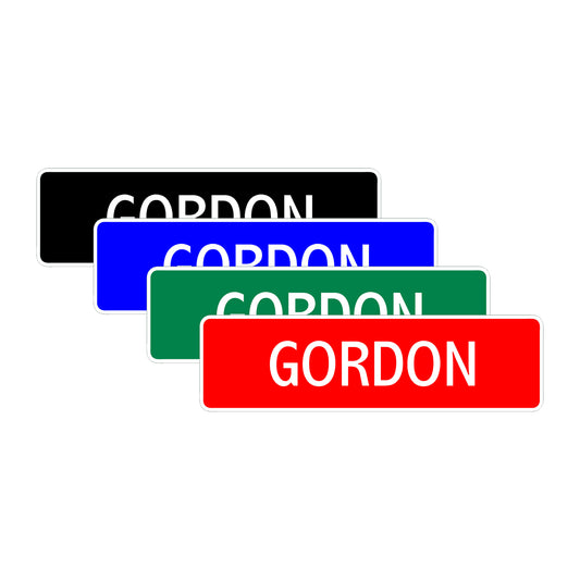 Gordon Street Sign Children Name Room Plate
