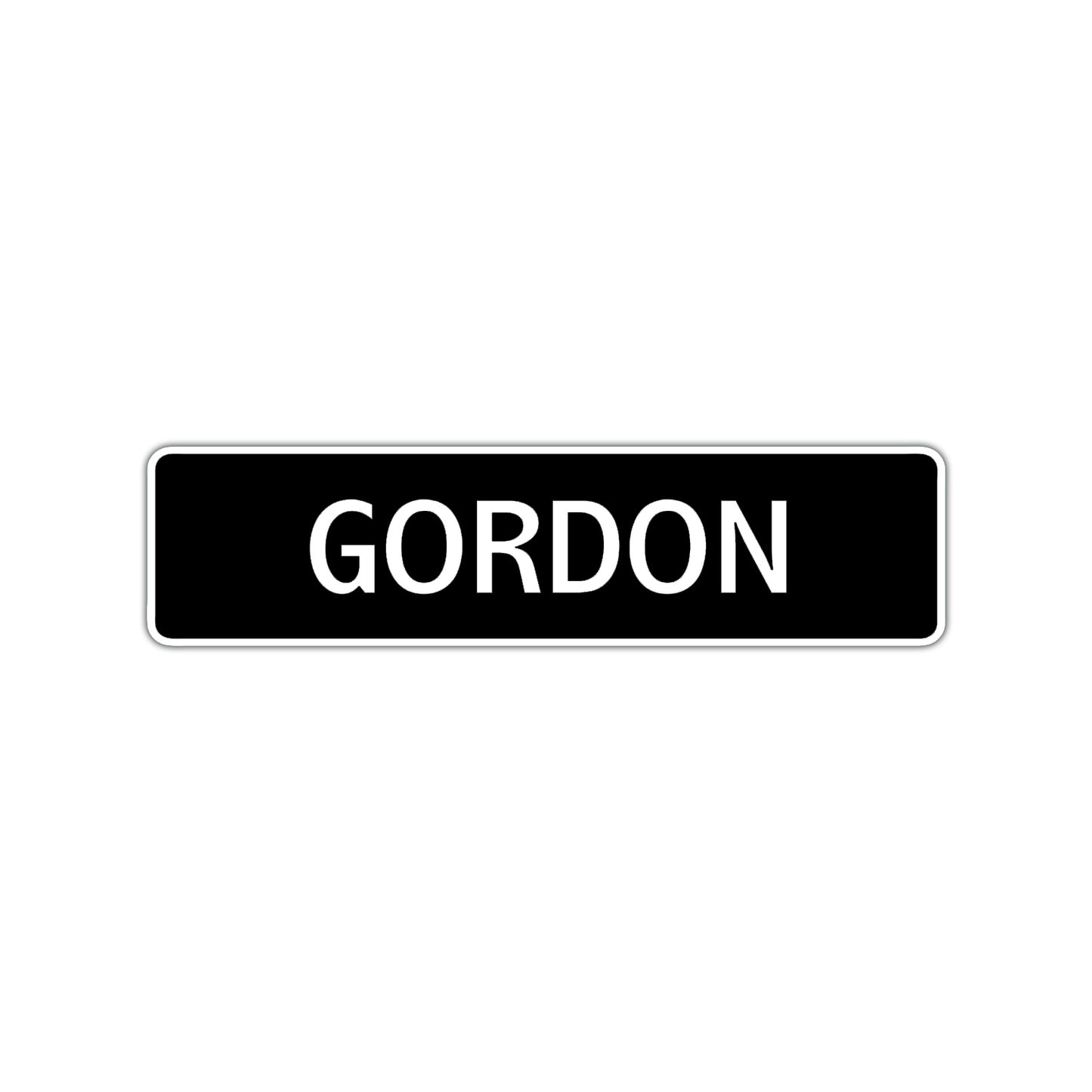 Gordon Street Sign Children Name Room Plate