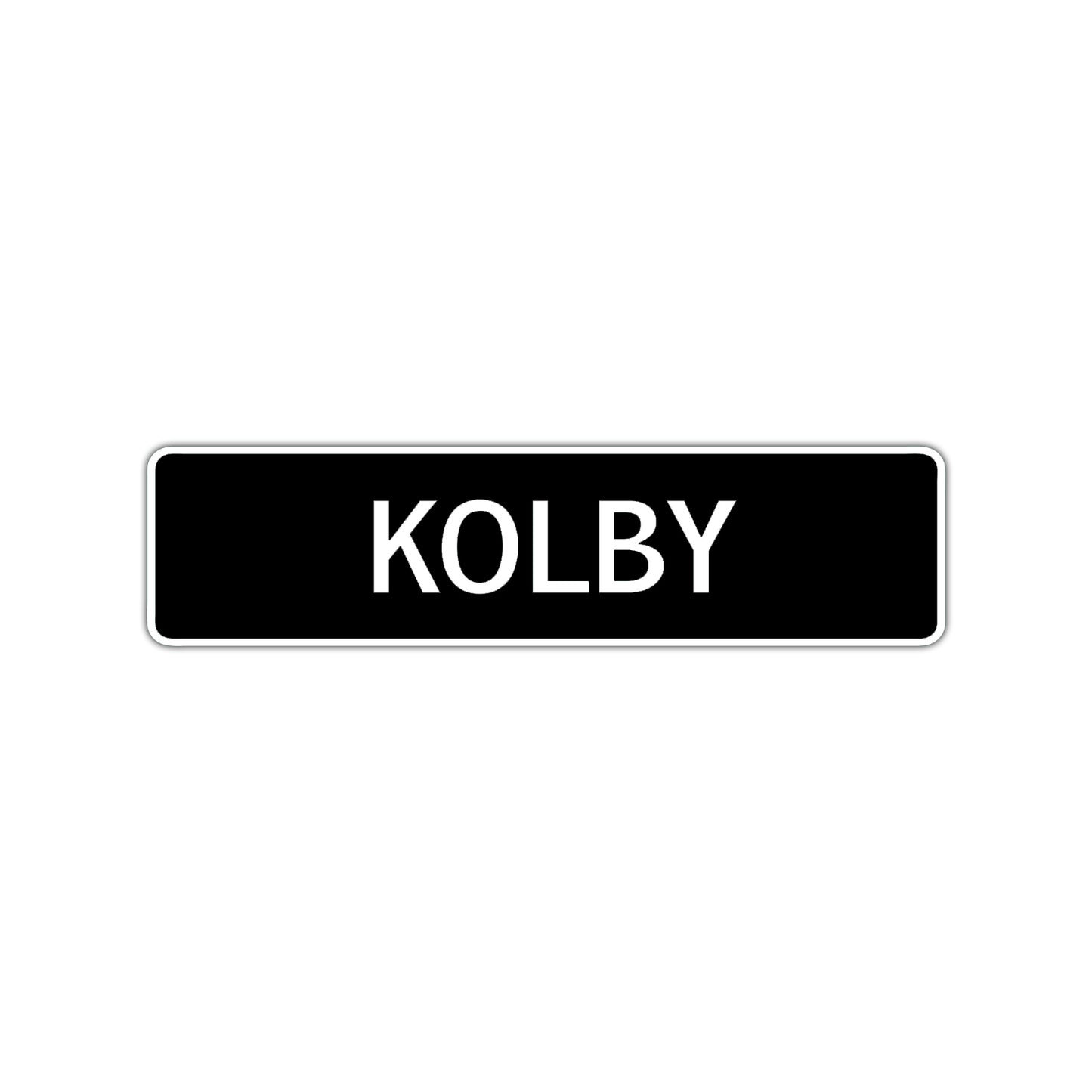 Kolby Street Sign Children Name Room Plate