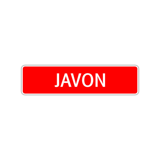 Javon Street Sign Children Name Room Plate