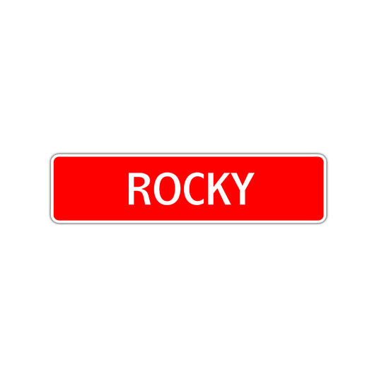 Rocky Street Sign Children Name Room Plate