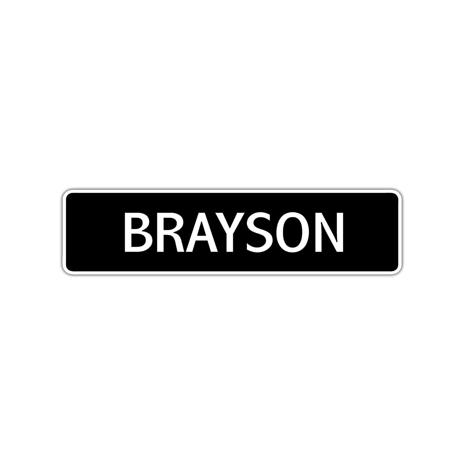 Brayson Street Sign Children Name Room Plate