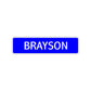 Brayson Street Sign Children Name Room Plate