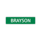 Brayson Street Sign Children Name Room Plate