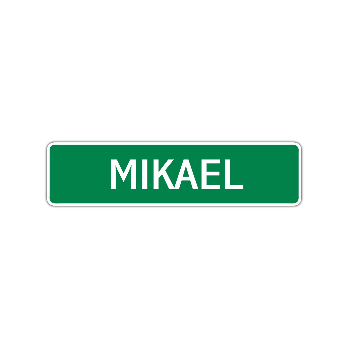 Mikael Street Sign Children Name Room Plate