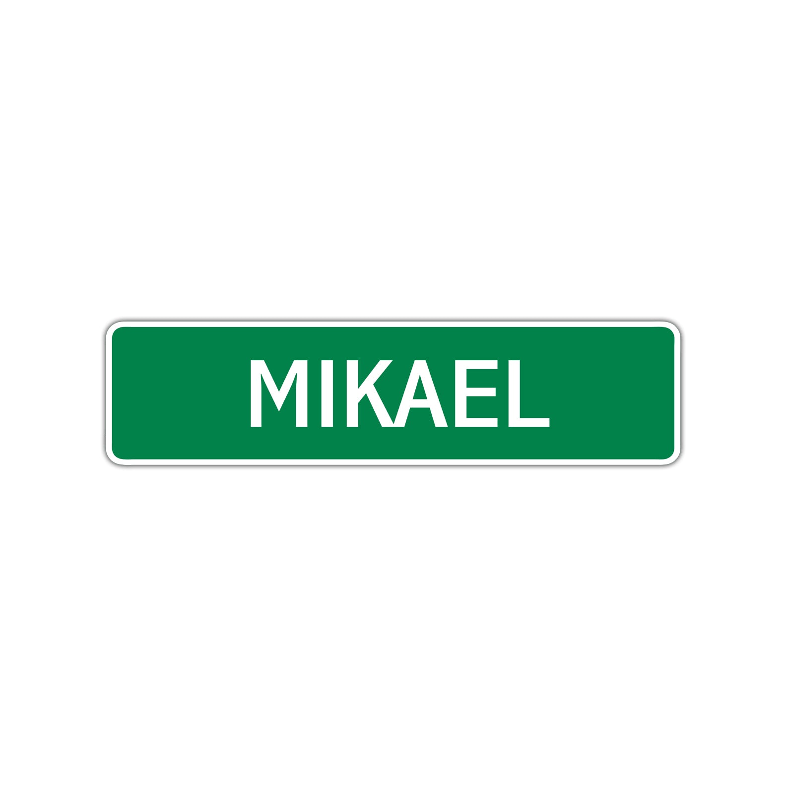 Mikael Street Sign Children Name Room Plate