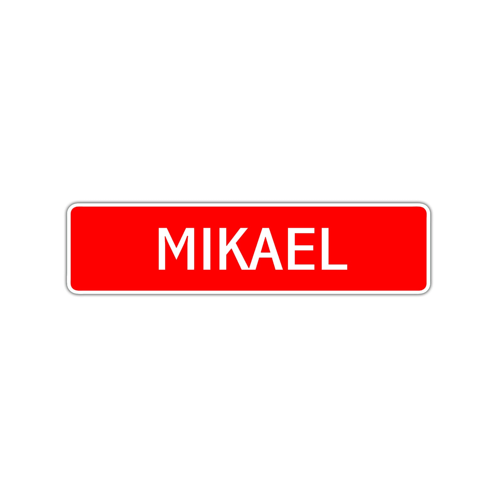 Mikael Street Sign Children Name Room Plate