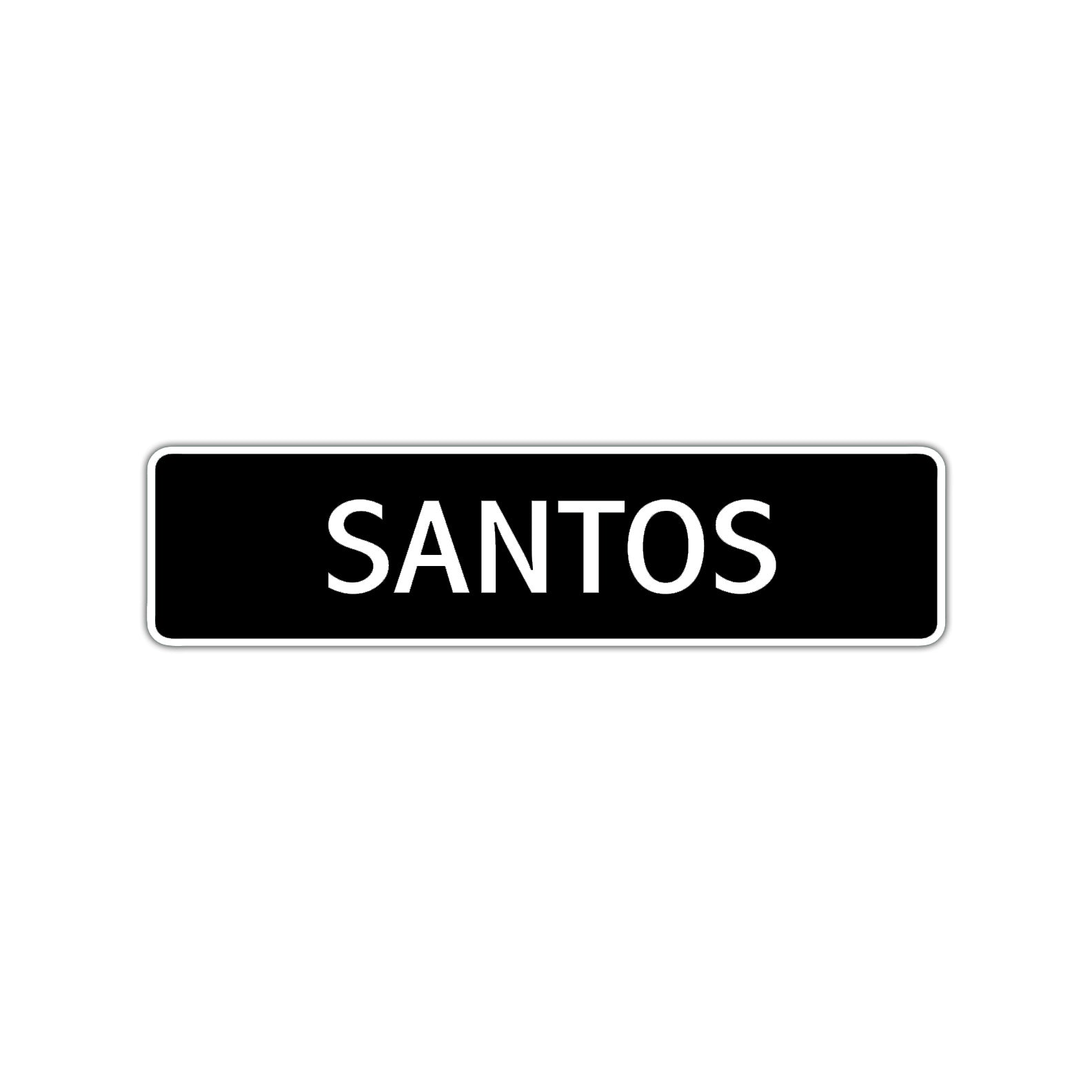 Santos Street Sign Children Name Room Plate