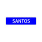 Santos Street Sign Children Name Room Plate