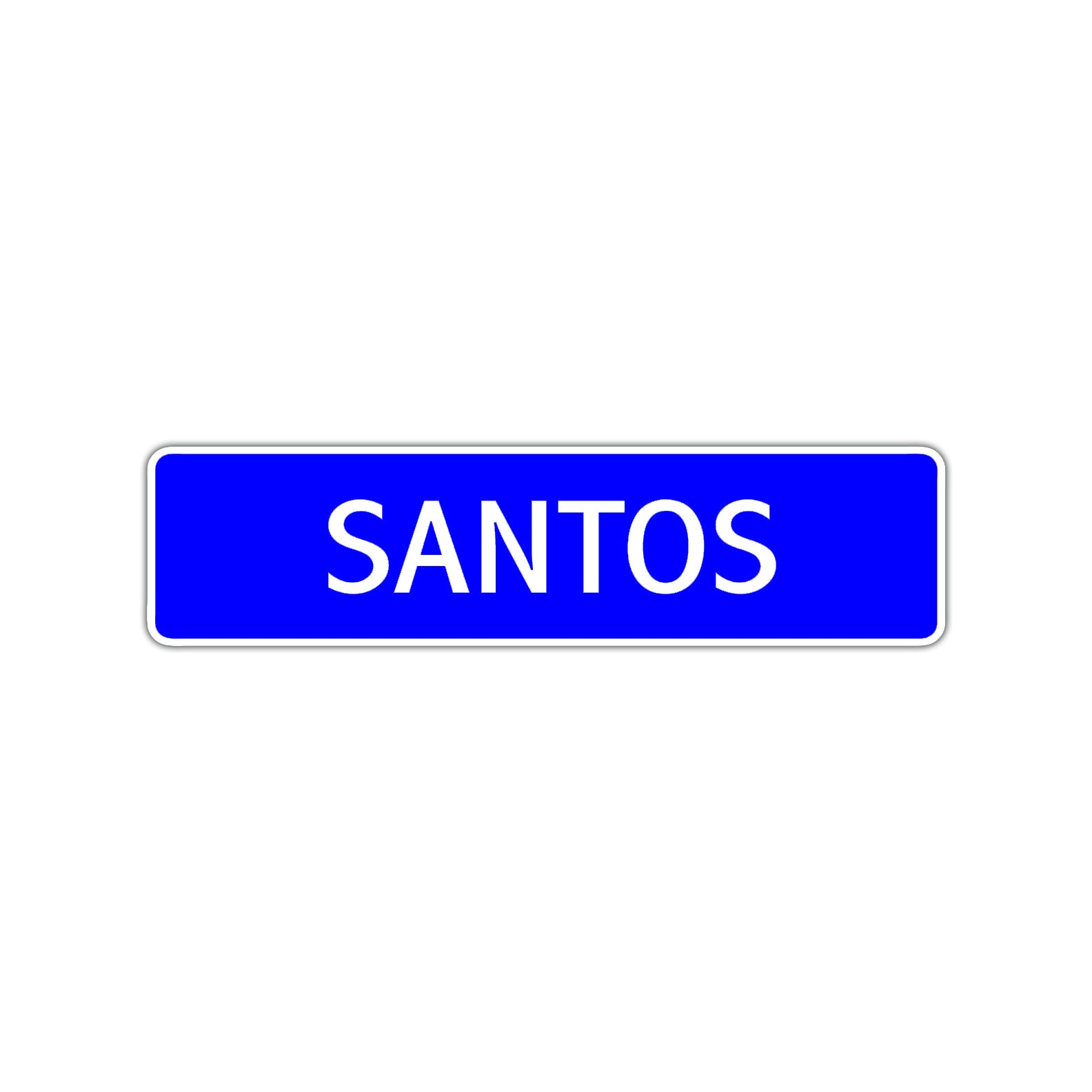 Santos Street Sign Children Name Room Plate