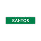 Santos Street Sign Children Name Room Plate