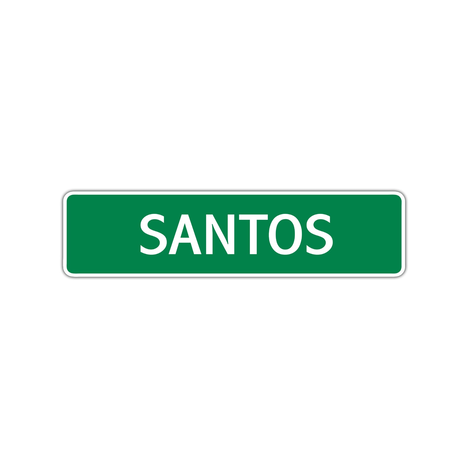 Santos Street Sign Children Name Room Plate
