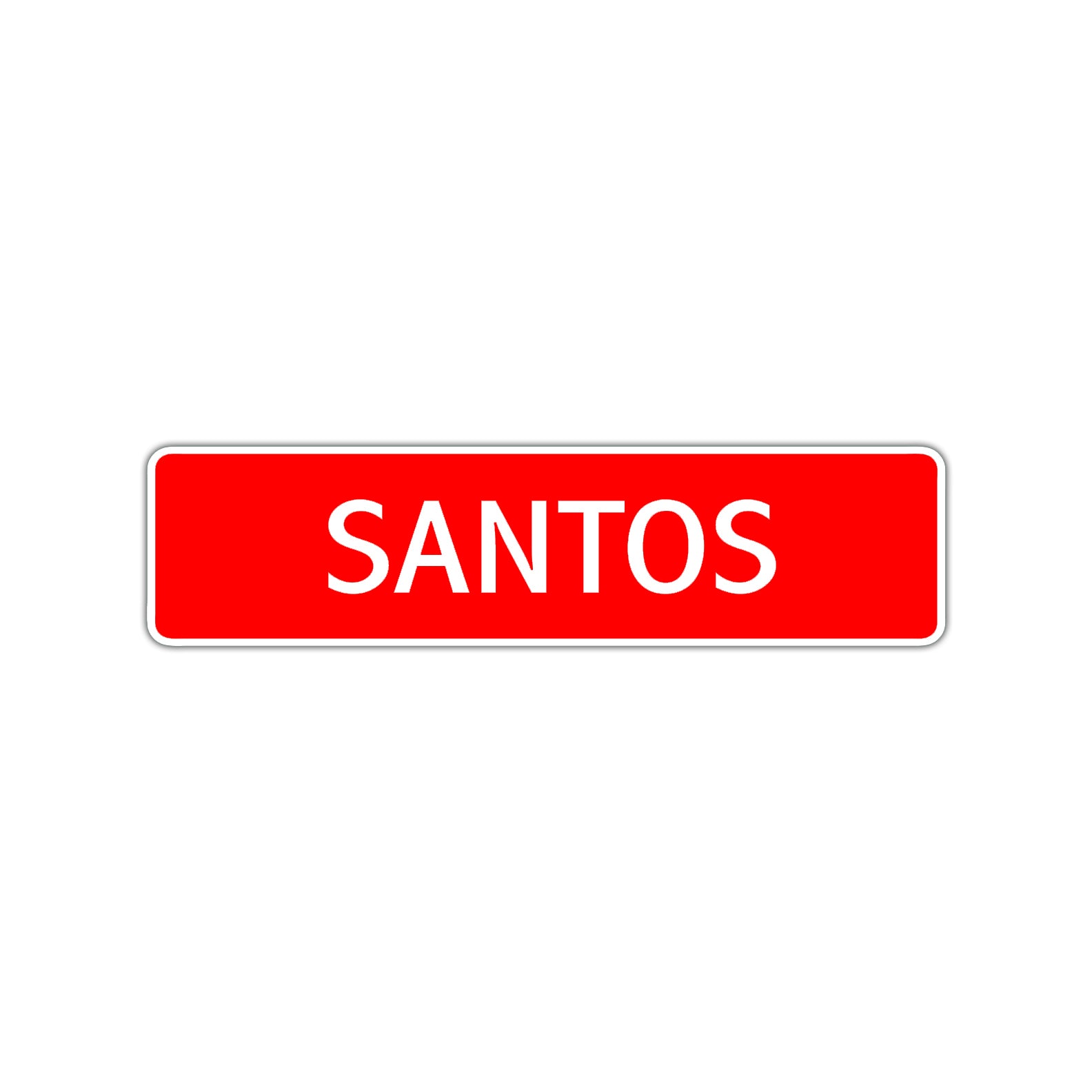 Santos Street Sign Children Name Room Plate