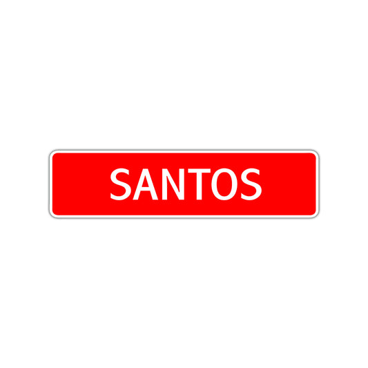 Santos Street Sign Children Name Room Plate