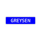 Greysen Street Sign Children Name Room Plate