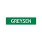 Greysen Street Sign Children Name Room Plate