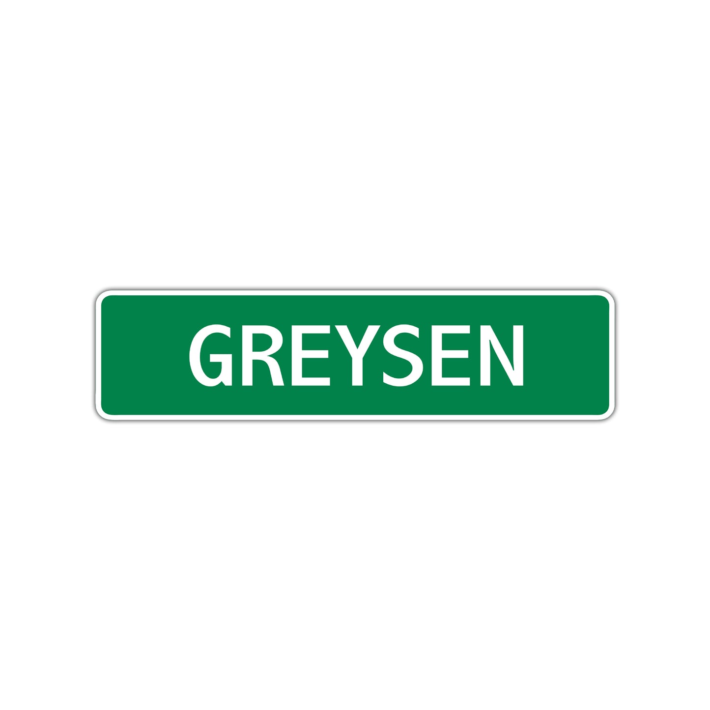 Greysen Street Sign Children Name Room Plate