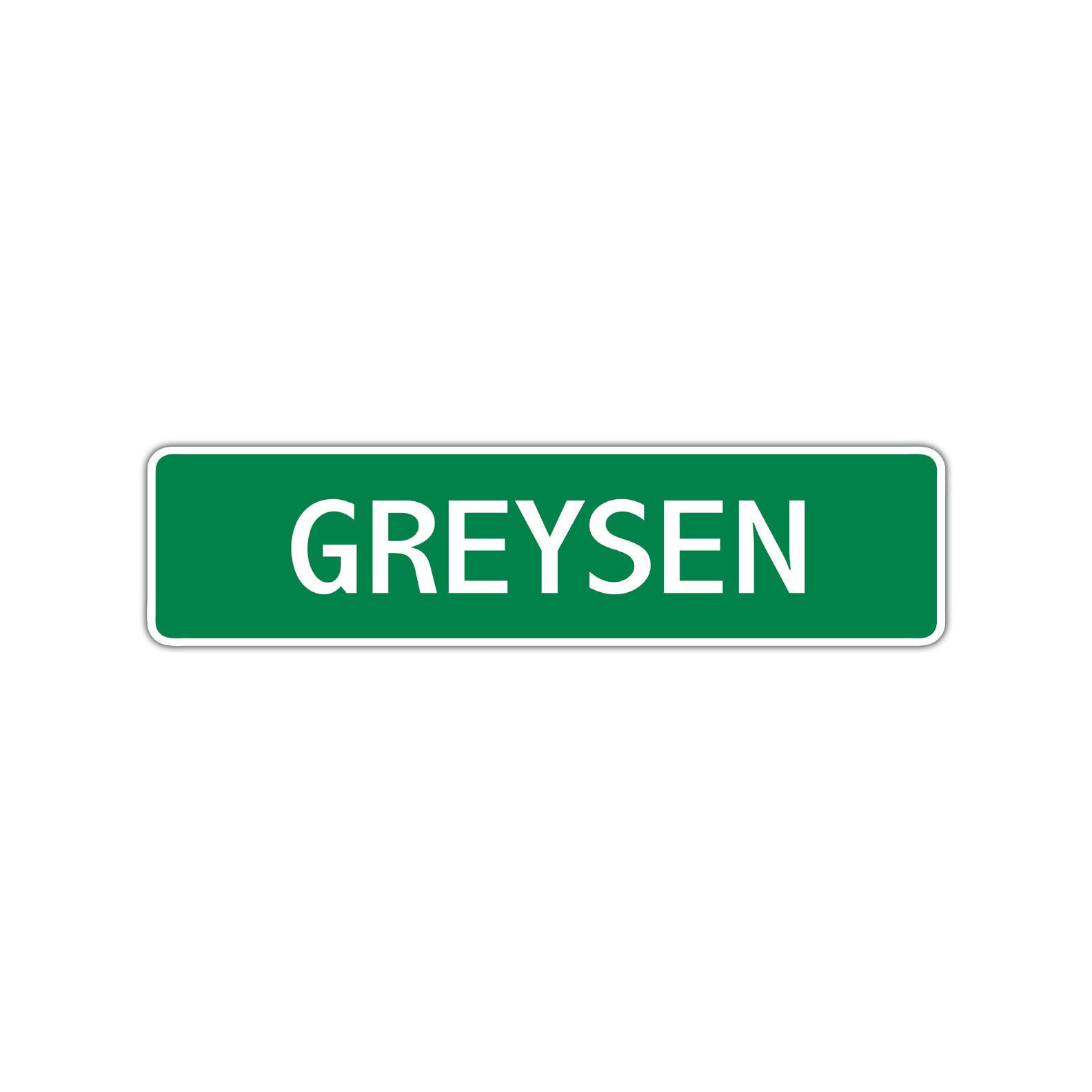 Greysen Street Sign Children Name Room Plate