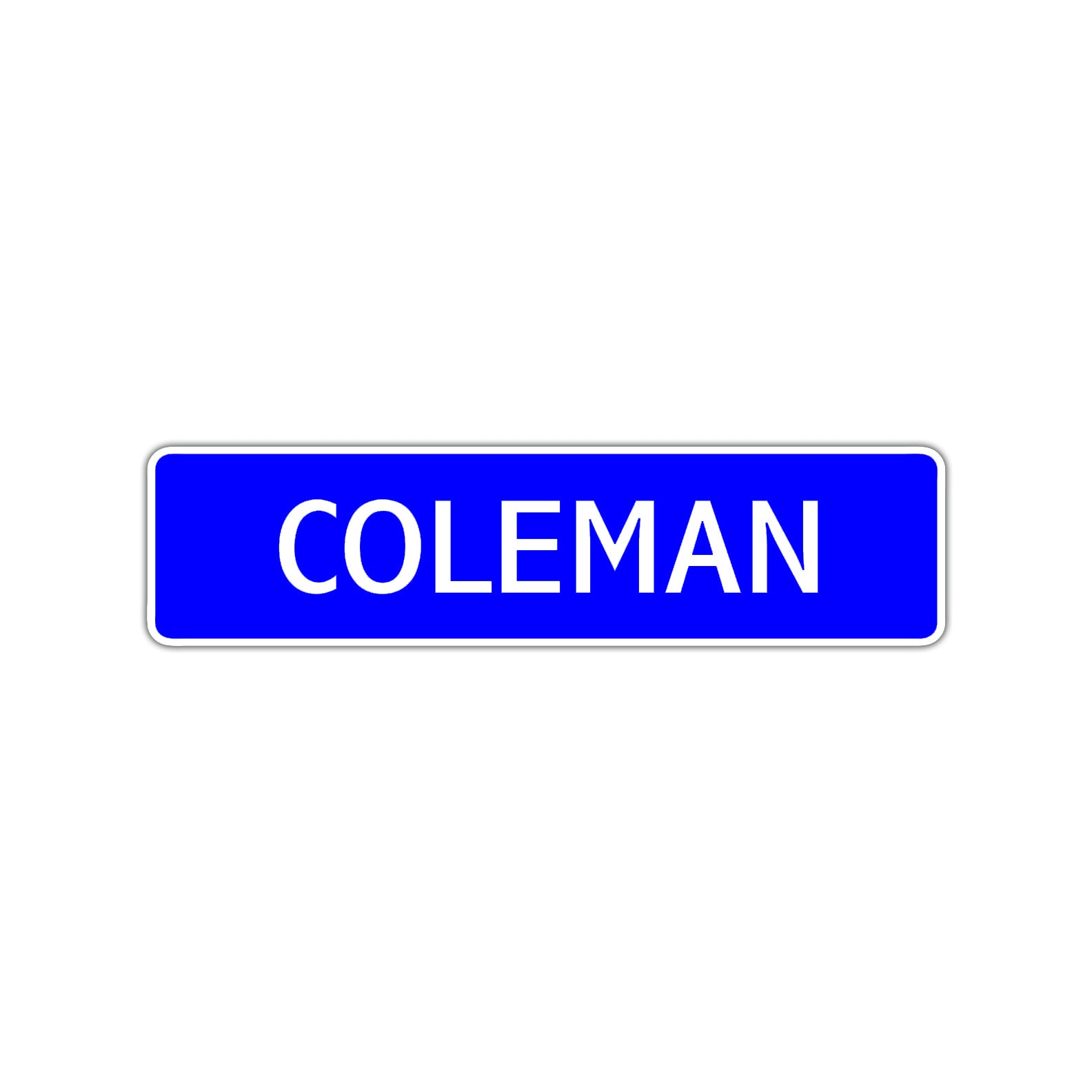 Coleman Street Sign Children Name Room Plate