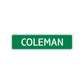 Coleman Street Sign Children Name Room Plate