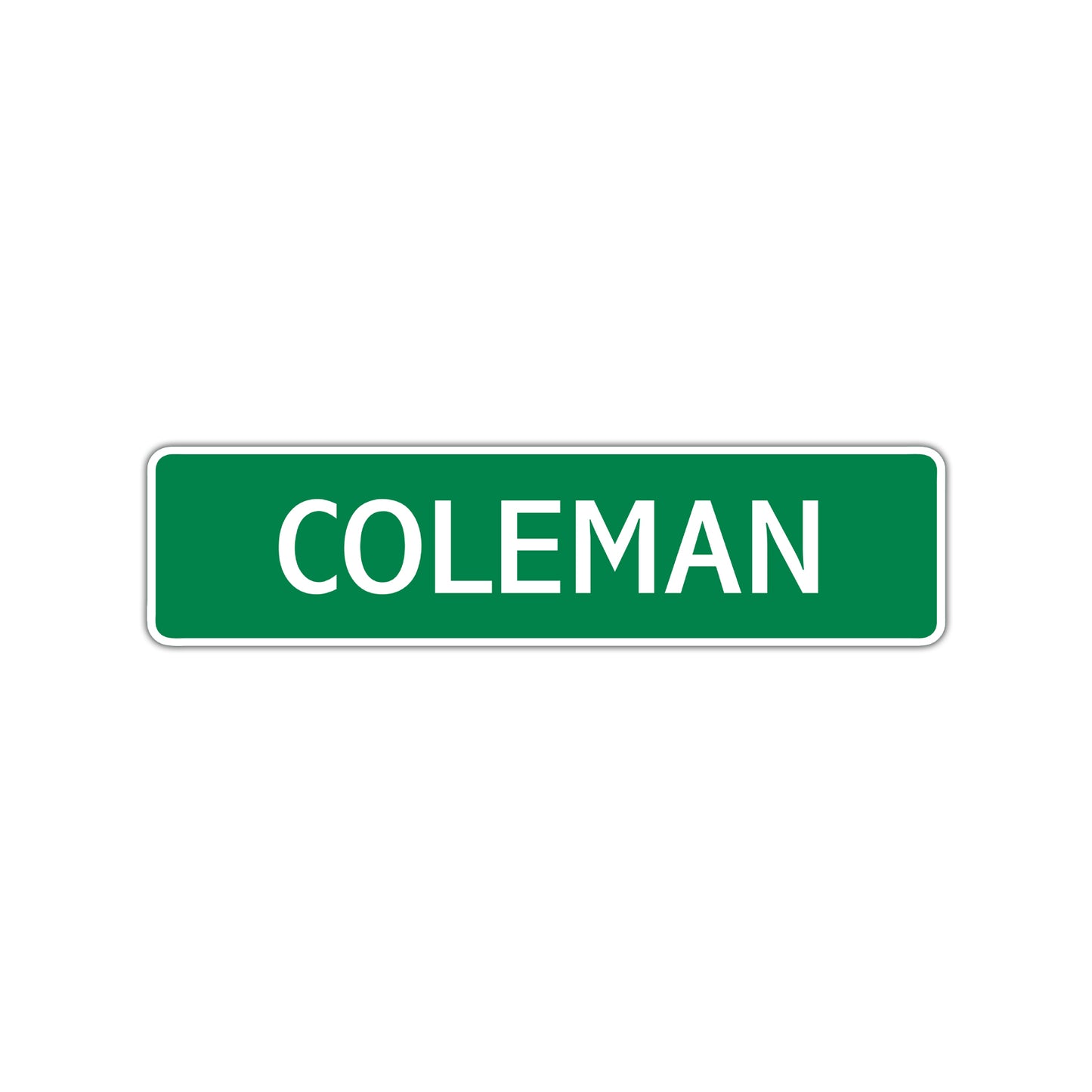 Coleman Street Sign Children Name Room Plate