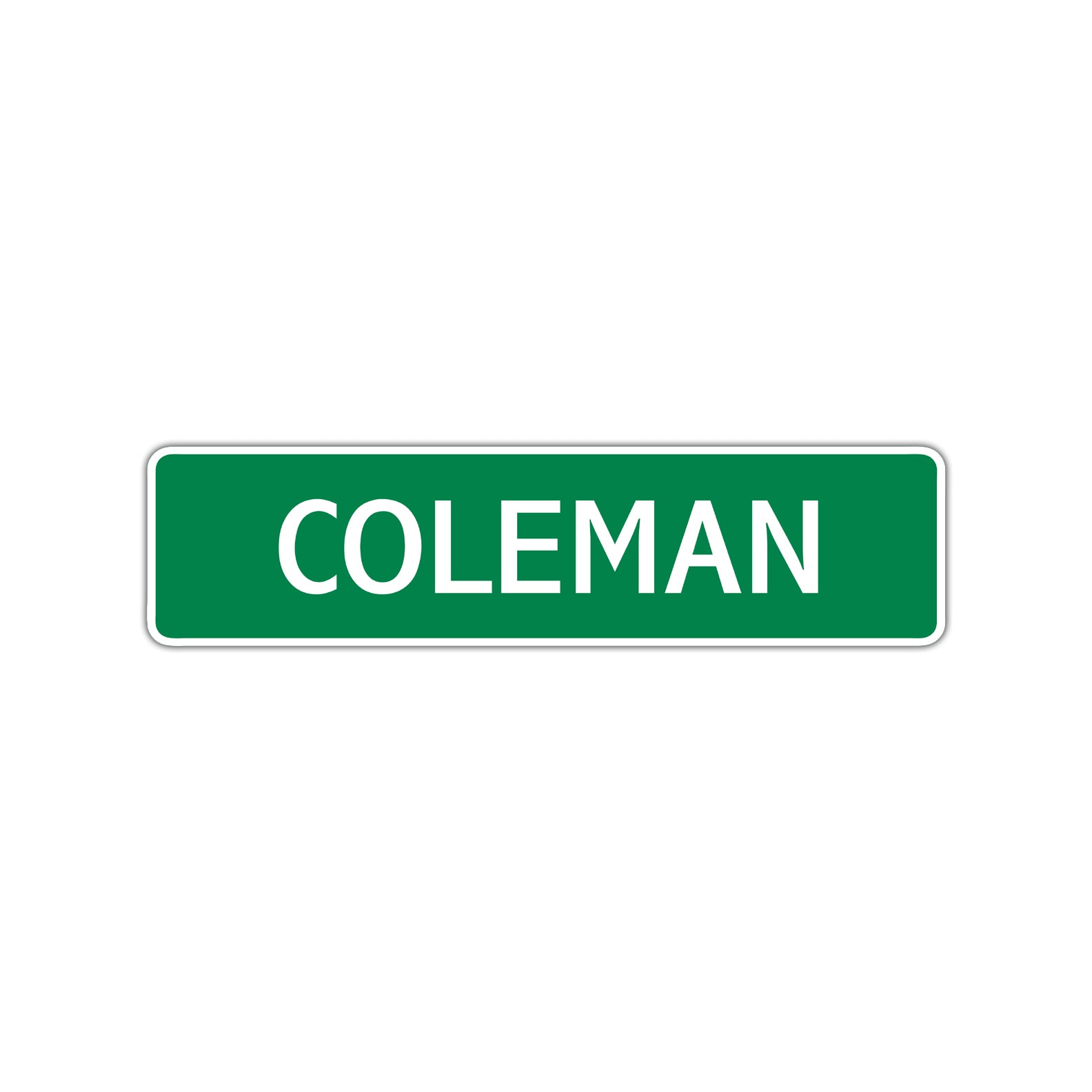 Coleman Street Sign Children Name Room Plate