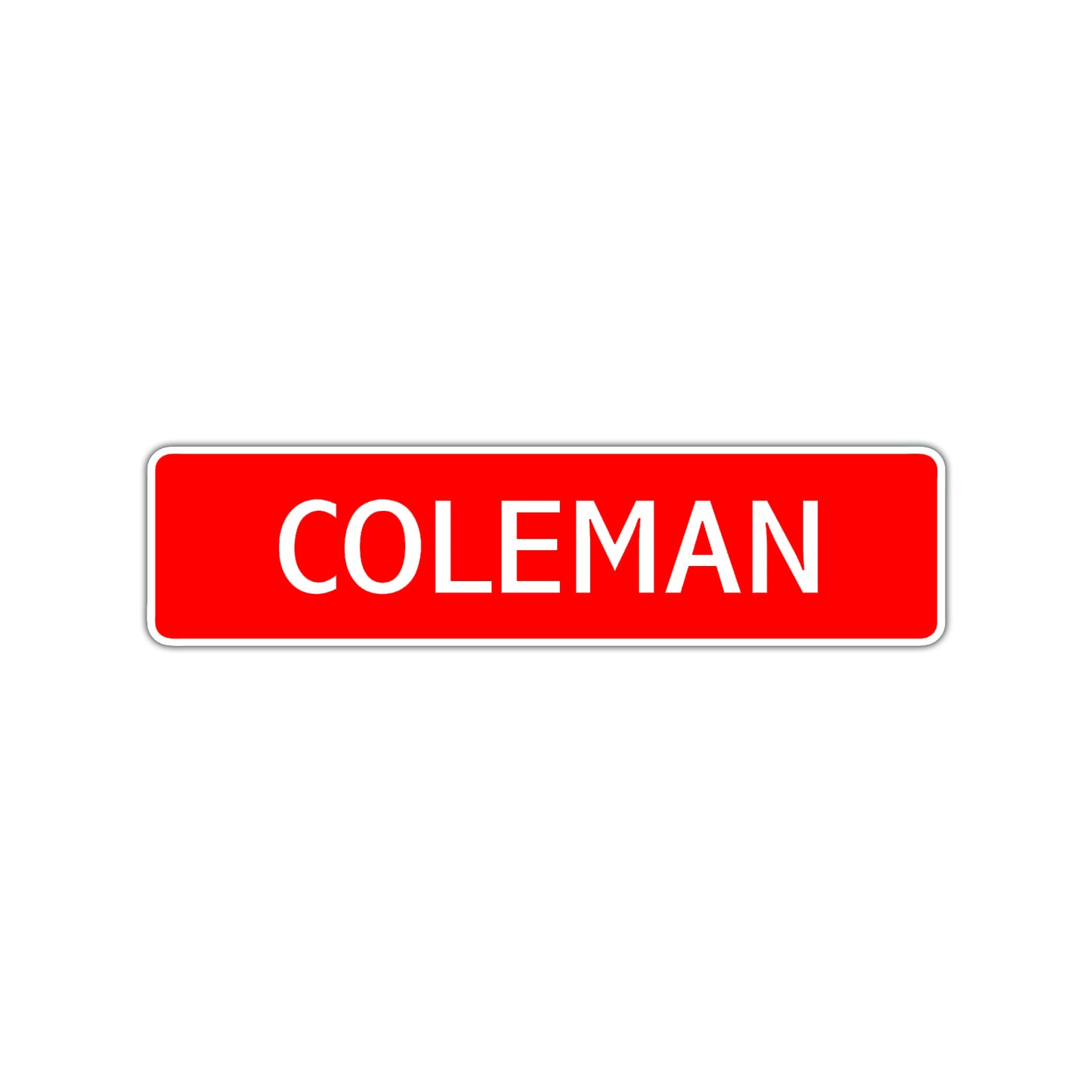 Coleman Street Sign Children Name Room Plate
