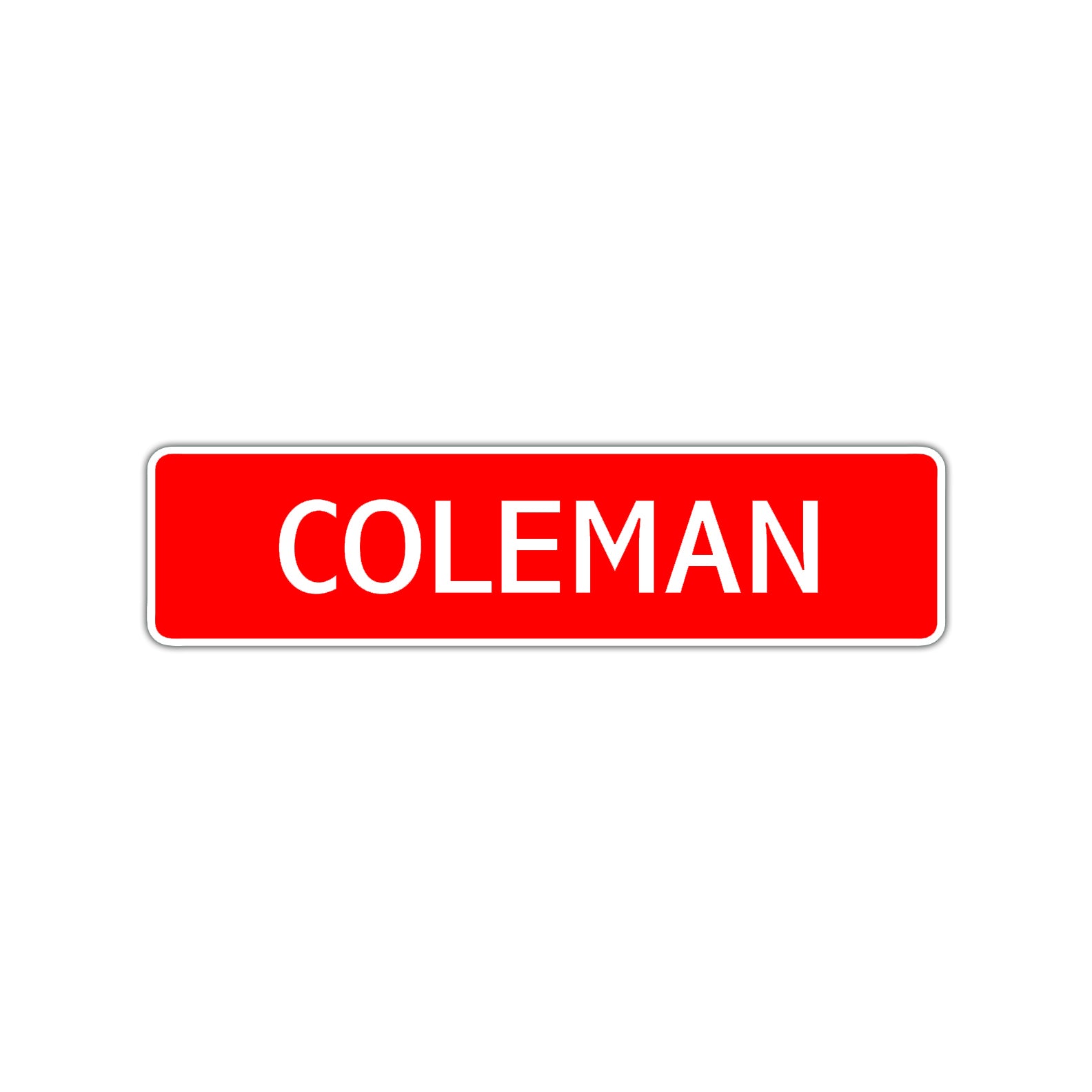 Coleman Street Sign Children Name Room Plate