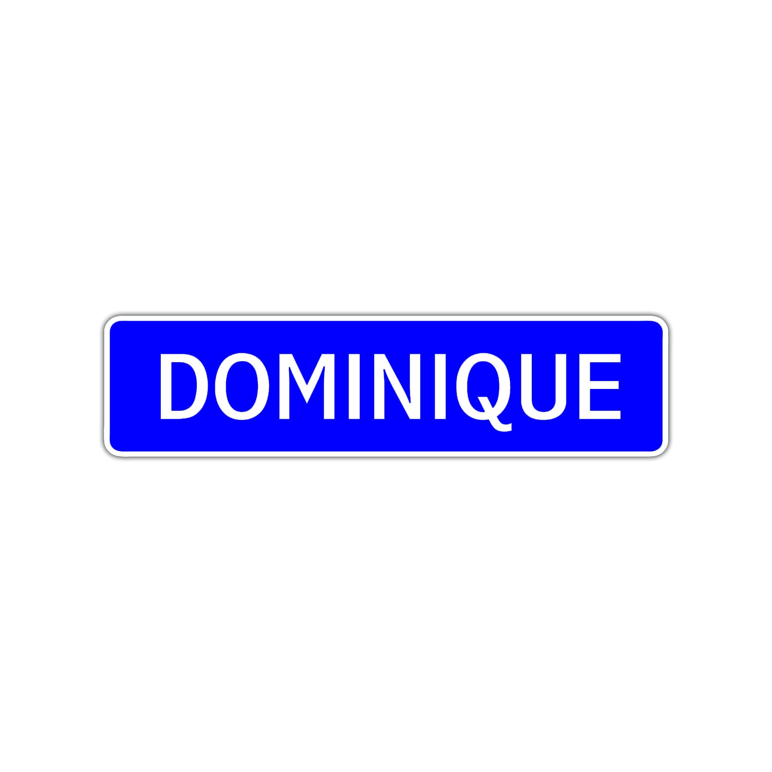 Dominique Street Sign Children Name Room Plate