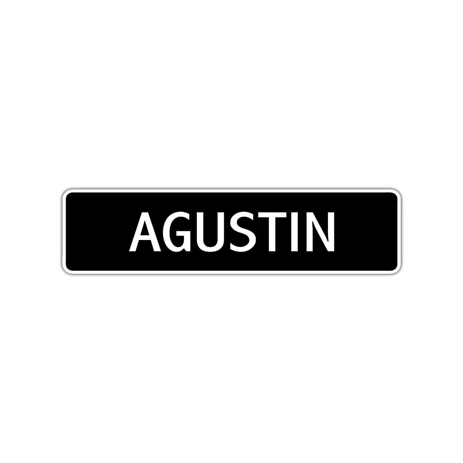 Agustin Street Sign Children Name Room Plate