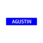 Agustin Street Sign Children Name Room Plate