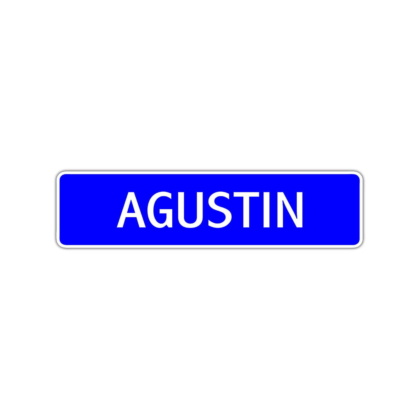 Agustin Street Sign Children Name Room Plate