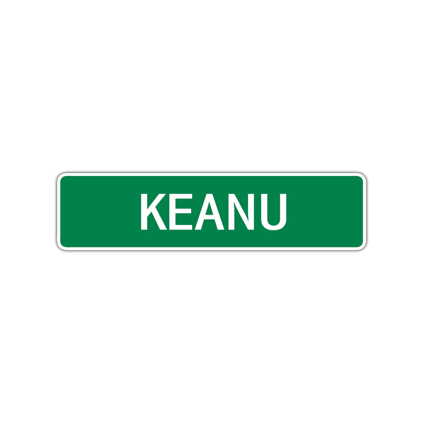 Keanu Street Sign Children Name Room Plate