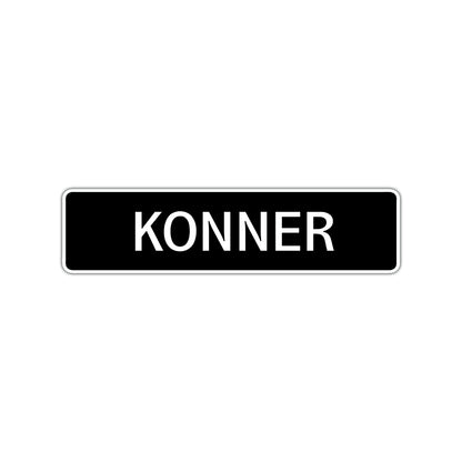Konner Street Sign Children Name Room Plate