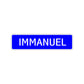 Immanuel Street Sign Children Name Room Plate