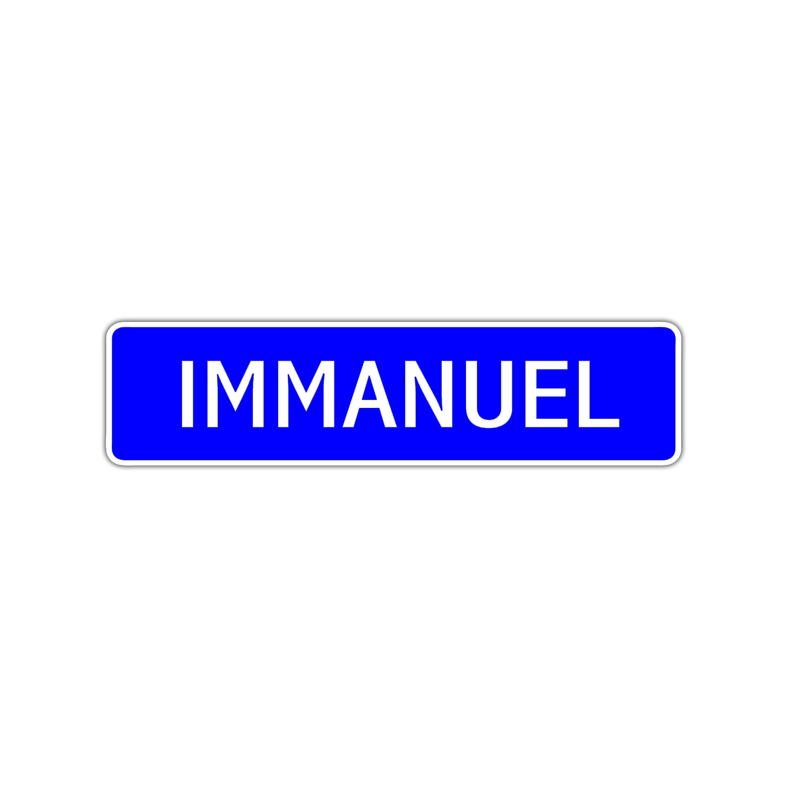 Immanuel Street Sign Children Name Room Plate