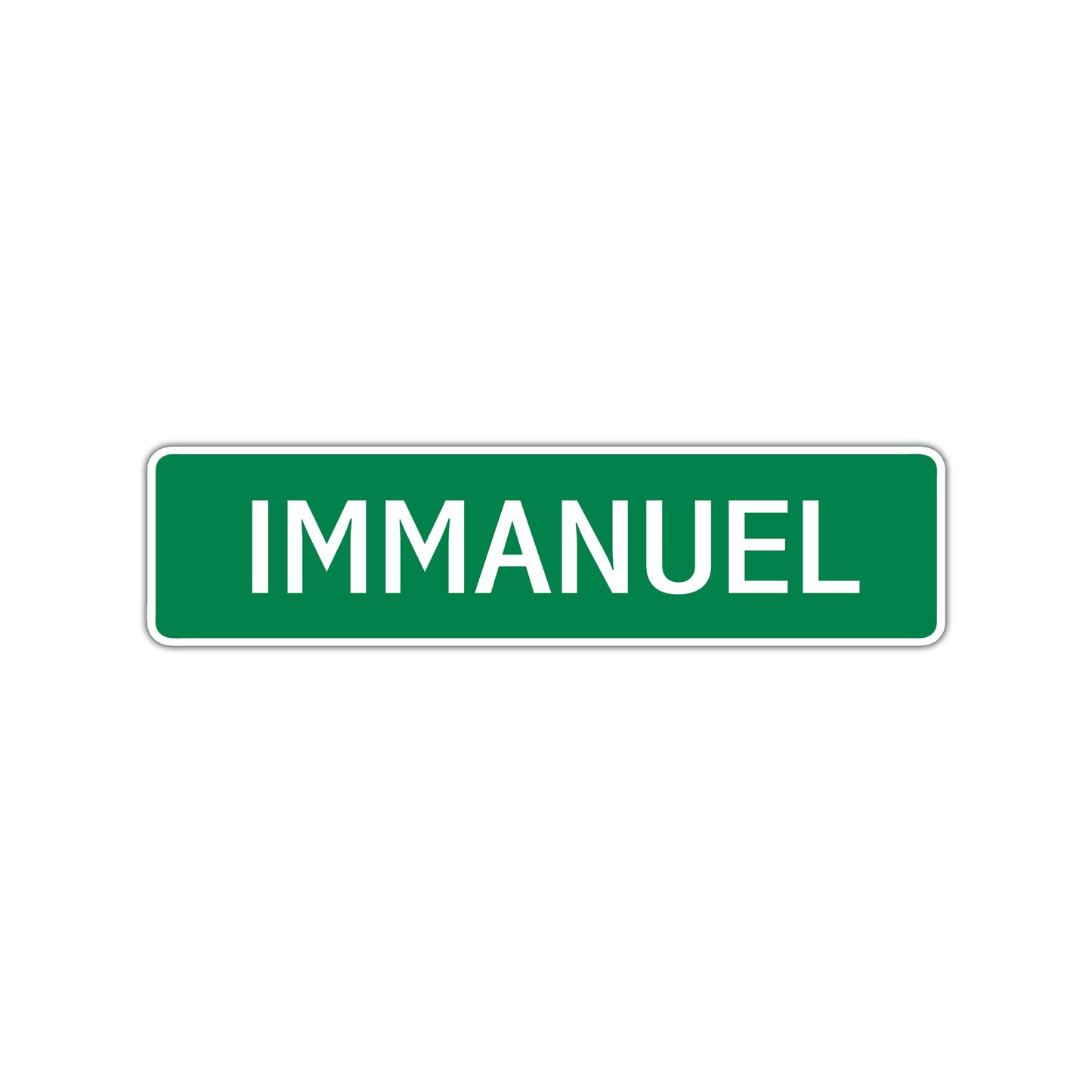 Immanuel Street Sign Children Name Room Plate