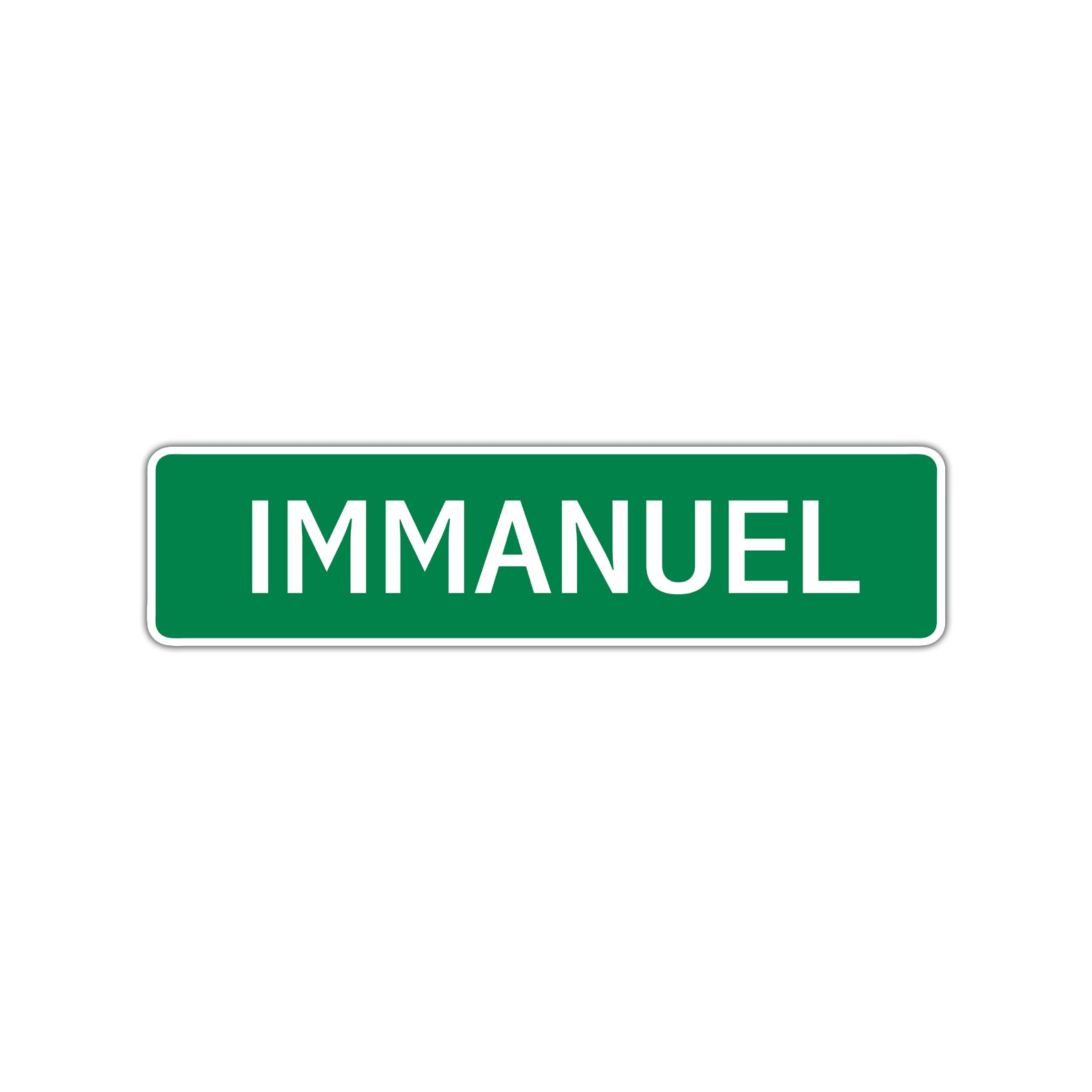 Immanuel Street Sign Children Name Room Plate