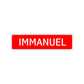 Immanuel Street Sign Children Name Room Plate