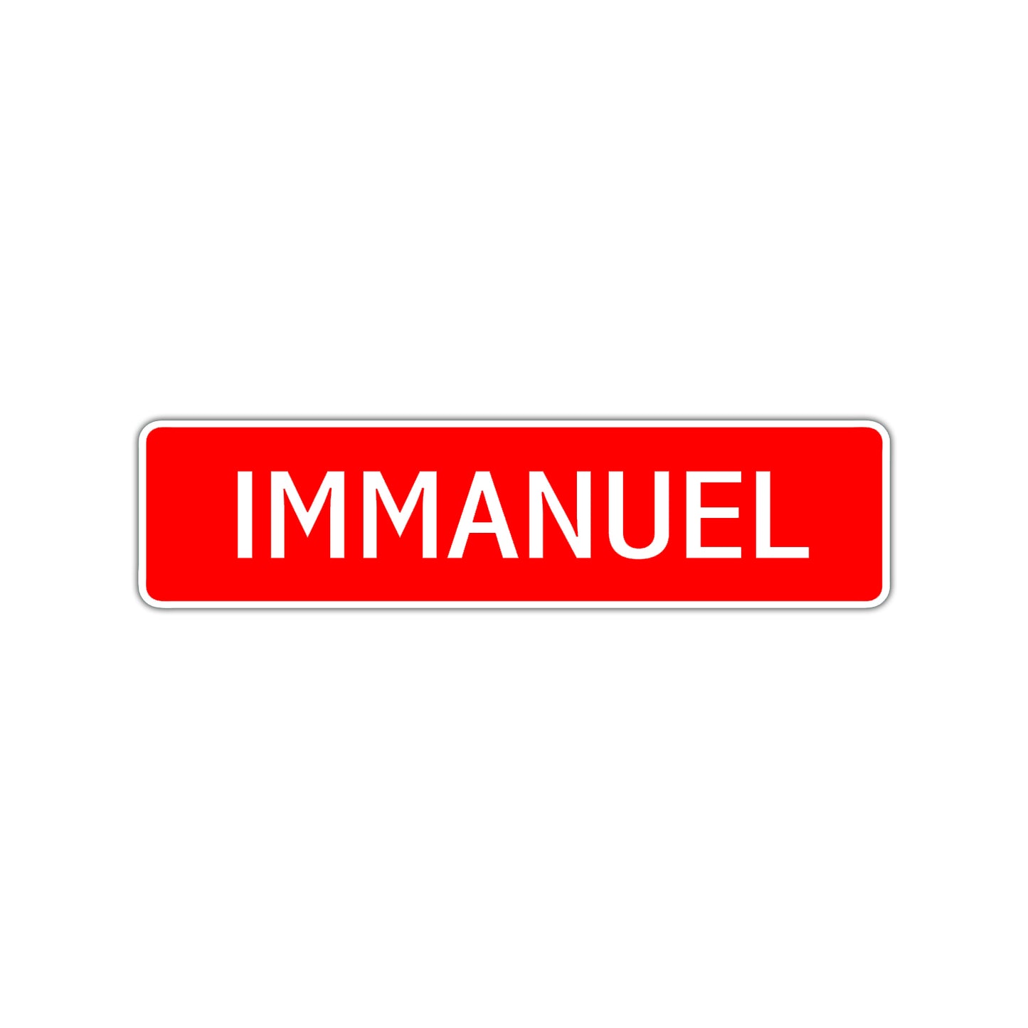 Immanuel Street Sign Children Name Room Plate