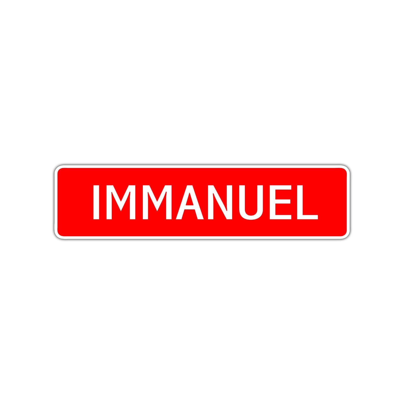 Immanuel Street Sign Children Name Room Plate